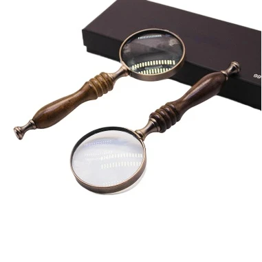 

Overseas e-commerce hot selling ebony handle high-end handheld gift metal elderly reading magnifying glass