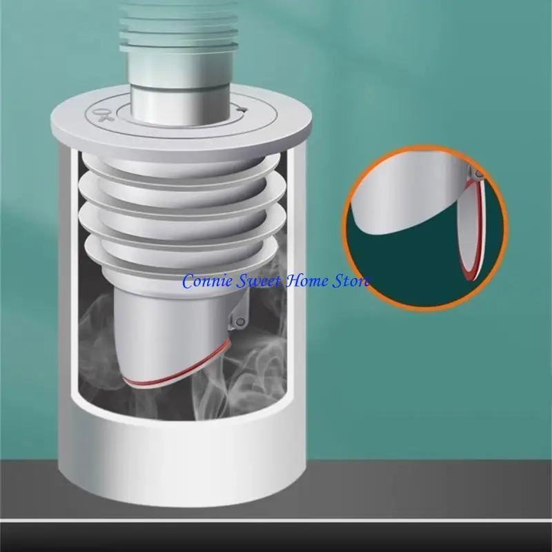 LXAF Floor Drain Seal Rings set Washing Machine Pipe Plugs Floor Drain Covers set Simple Installation for Odor Prevention