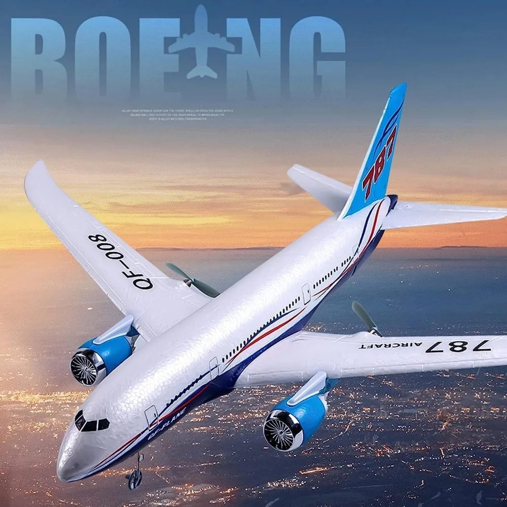 Avion RC 3 canaux prêt à voler 2,4 GHz B787 avec gyroscope pour enfants et adultes
