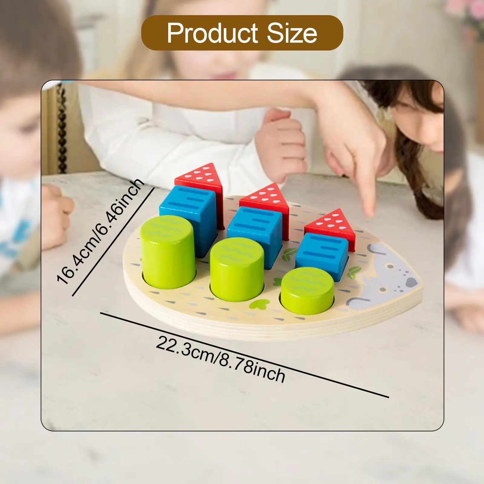 لعبة فارز الألوان والأشكال الخشبية، لعبة التدريب التفاعلي، لعبة المهارات الحركية الدقيقة، التعليم المبكر للفتيات والأولاد