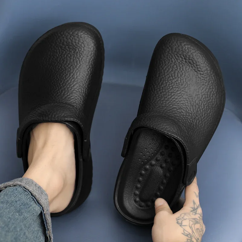 men chef shoes man garden clogs outdoor casual slipper sandal water-proof work shoes women garden shoe non-slip kitchen shoe