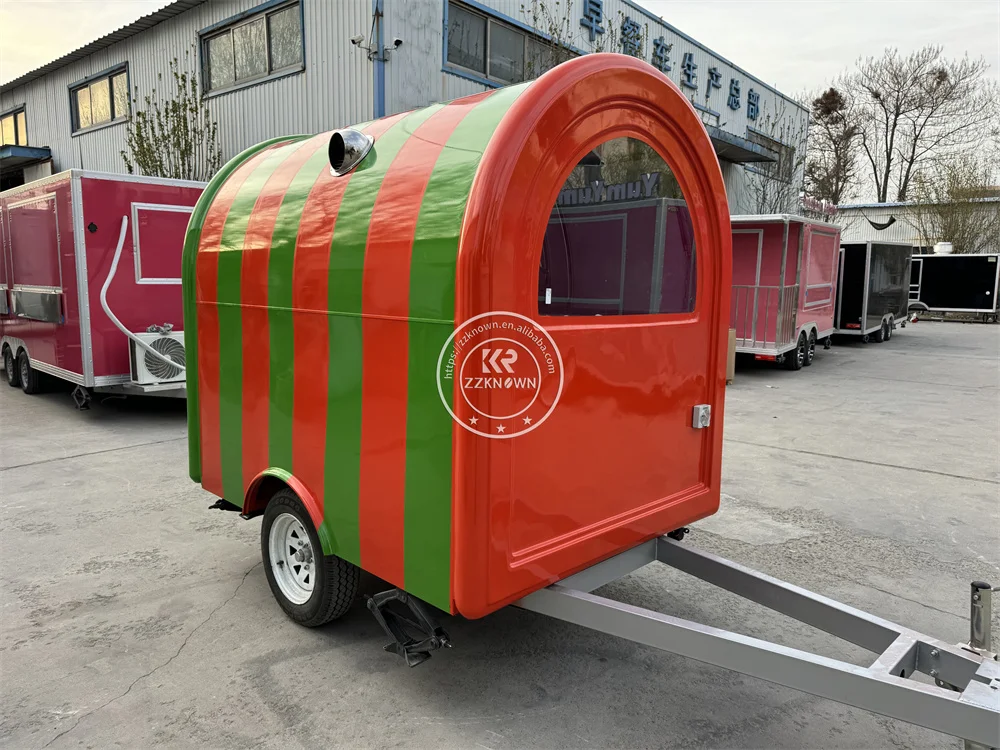 Food Truck Mobile Kitchen Custom Fully Catering Equipments Street Snack Coffee Kiosk Fast Food Trailer Street Coffee Kiosk Cart