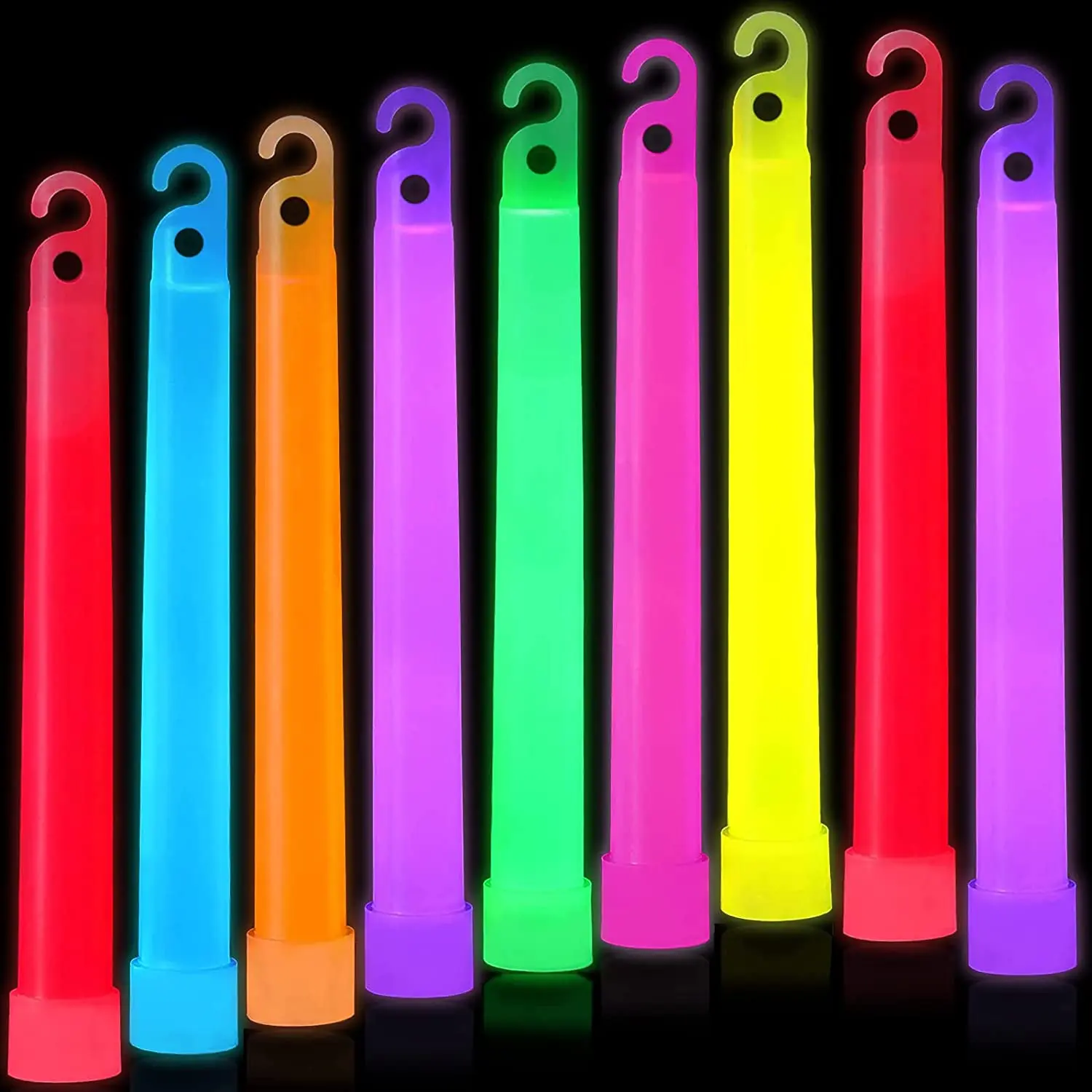 10PCS Ultra Emergency Bright 15CM Glow Sticks 12 Hour Camping Hiking Chem Glow Stick Lights for Parties Blackout Storm Ready Use