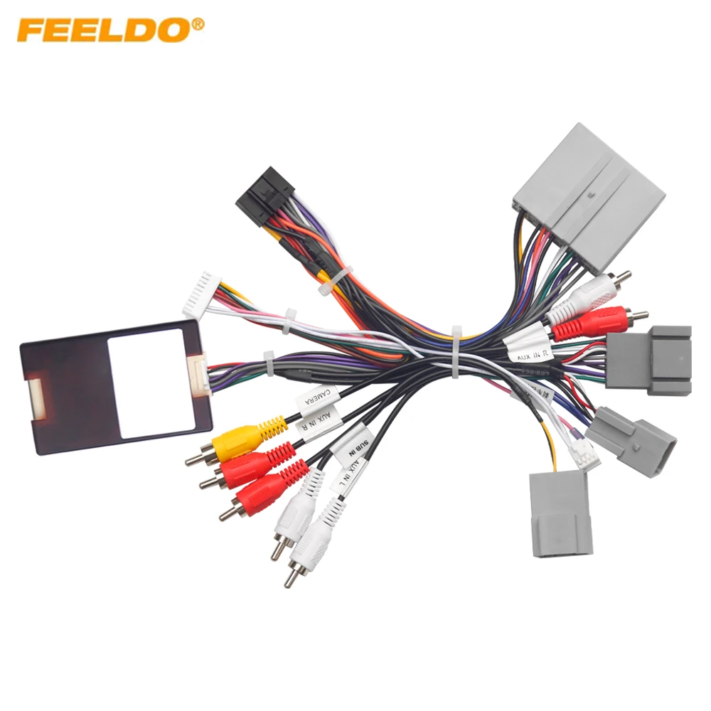 Car Audio Wiring Harness For Ford F-150 2010 2012 (Low Level Trim) Aftermarket 16pin CD/DVD Stereo