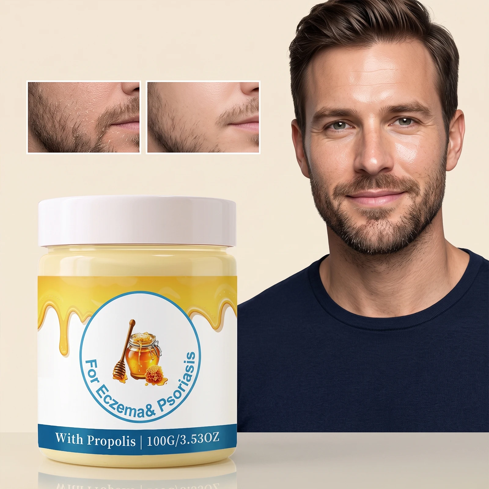 Men'S Grooming Aftershave - Gel adoucissant pour barbe pour hommes