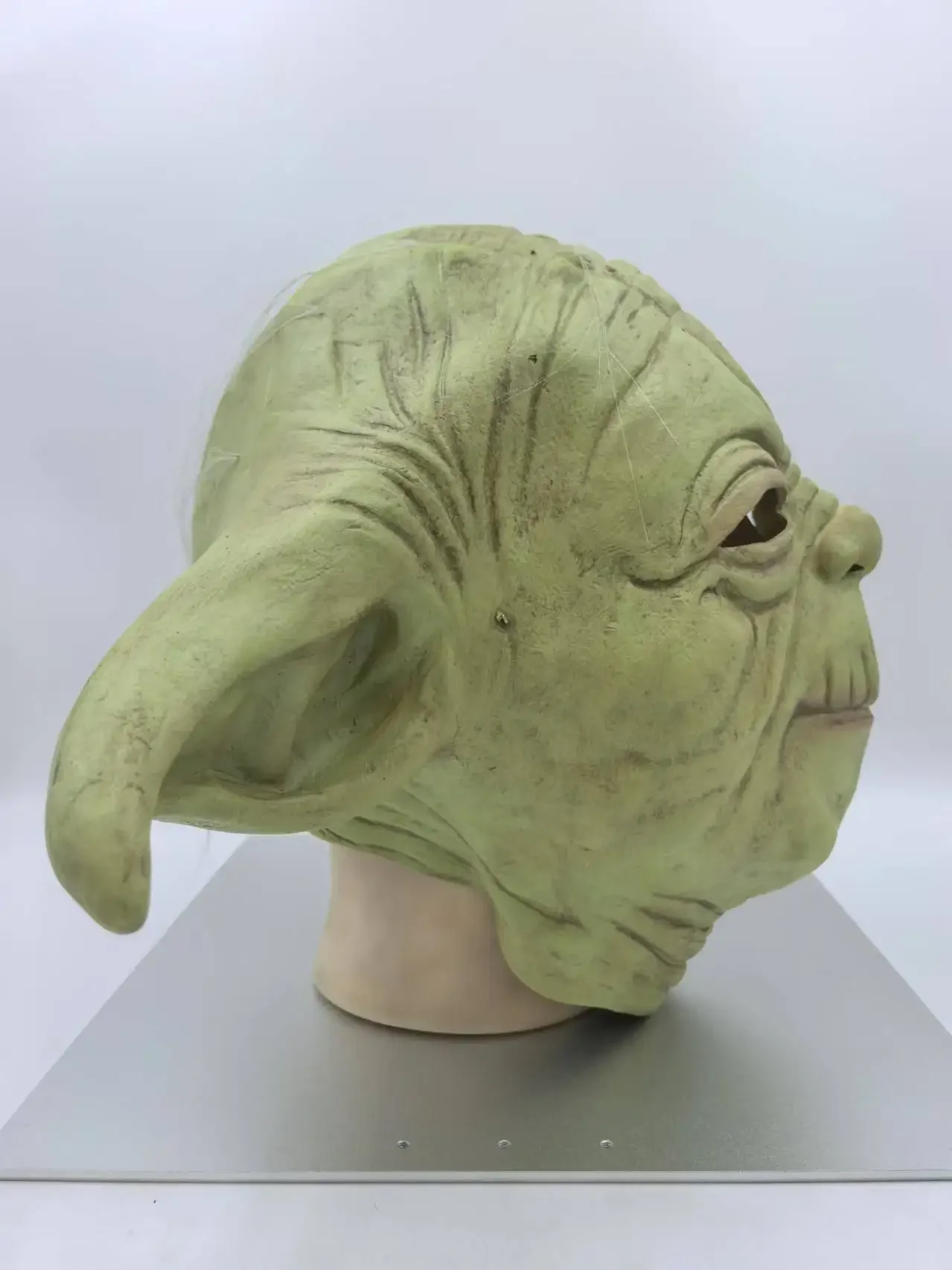 Master Yoda Mask Cosplay Costume Latex Helmet Halloween Party Carnival Props Accessories