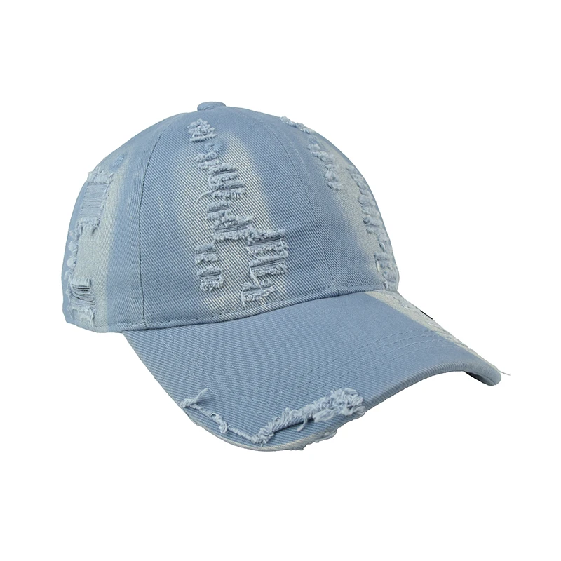 

Vintage Distressed Trucker Hat Unisex Adjustable Baseball Cap with Holes for QutdoorSports and Activities