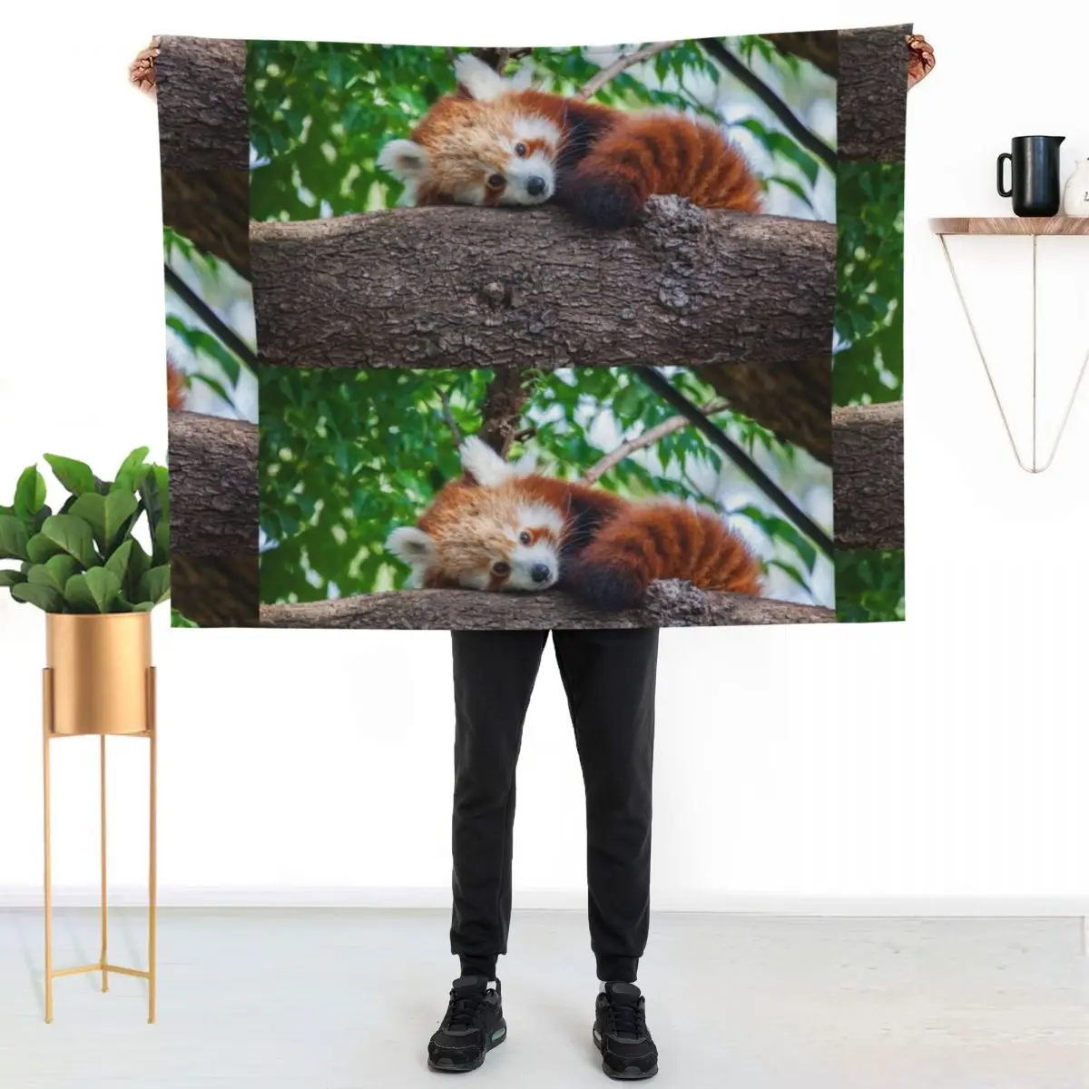 Red Panda Pose Throw Blanket Decorative Sofa Travel Decorative Sofas manga bed plaid Baby Blankets
