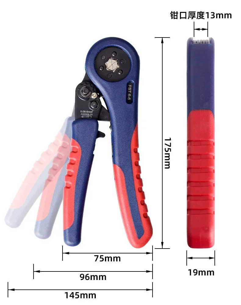 Mini Crimping Pliers For Tube Terminals Cold Press European Style Needle Connectors Tool Electrical Hand Wire