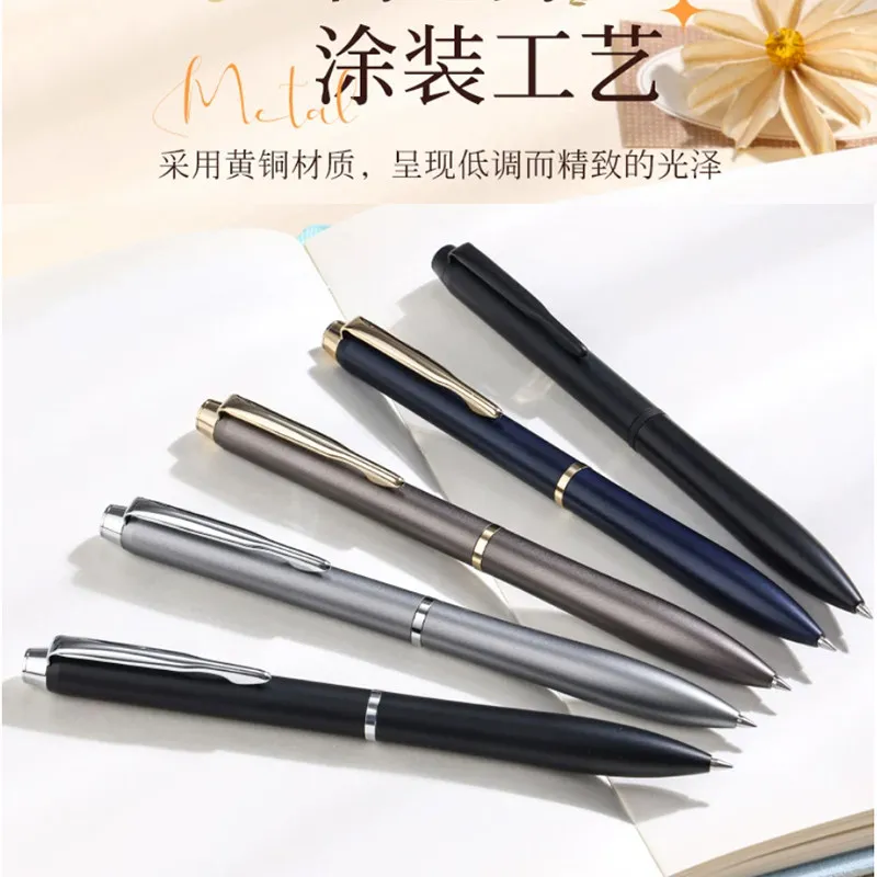 original-japan-pilot-eterlink-twist-metal-ballpoint-pen-brass-barrel-acro-low-viscosity-oil-ink-smooth-writing-signature