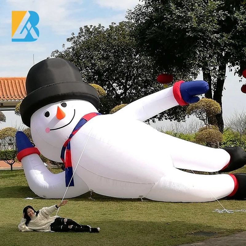 

Персонализированный гигантский морозный снеговик, надувной для рождественских украшений, игрушек
