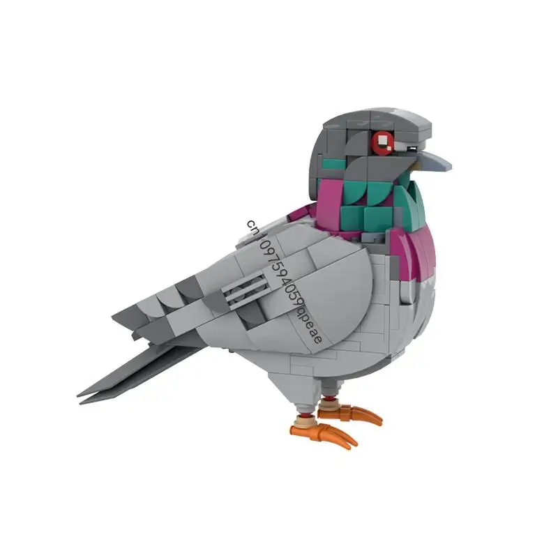 

New 253Pcs Hot Selling Animal Series Moc Modular Feral Pigeon Bird Model Custom Puzzle Diy Creative Ideas Kid Toys Birthday Gift