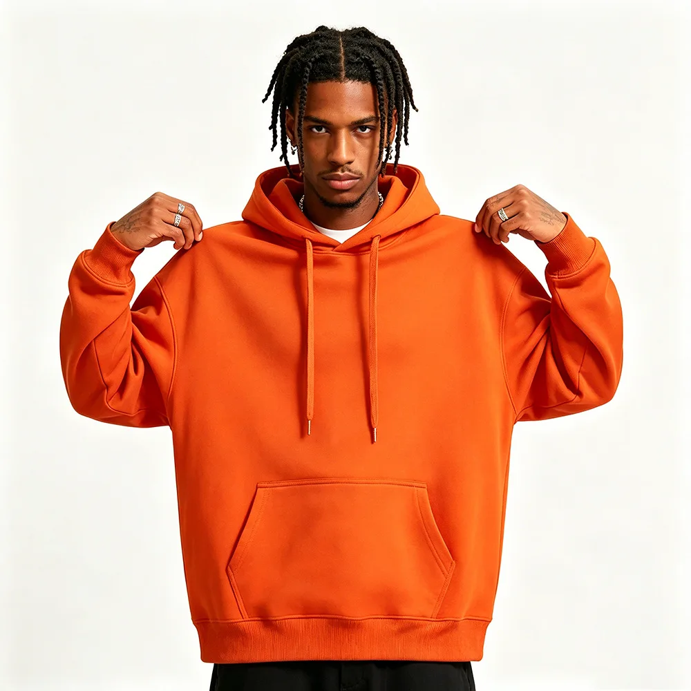 Herren- und Damen-Hoodies in Unifarben mit Taschen, Sport- und Fitness-Sweatshirts, modische Freizeitpullover in mehreren Farben – Detail 27
