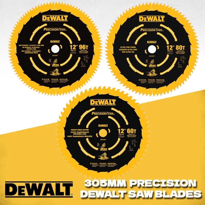 

DEWALT 305MM 12"IN Precision Trim Miter Saw Blades Power Tool Accessories DW3216PT DW3232PT DW7296PT