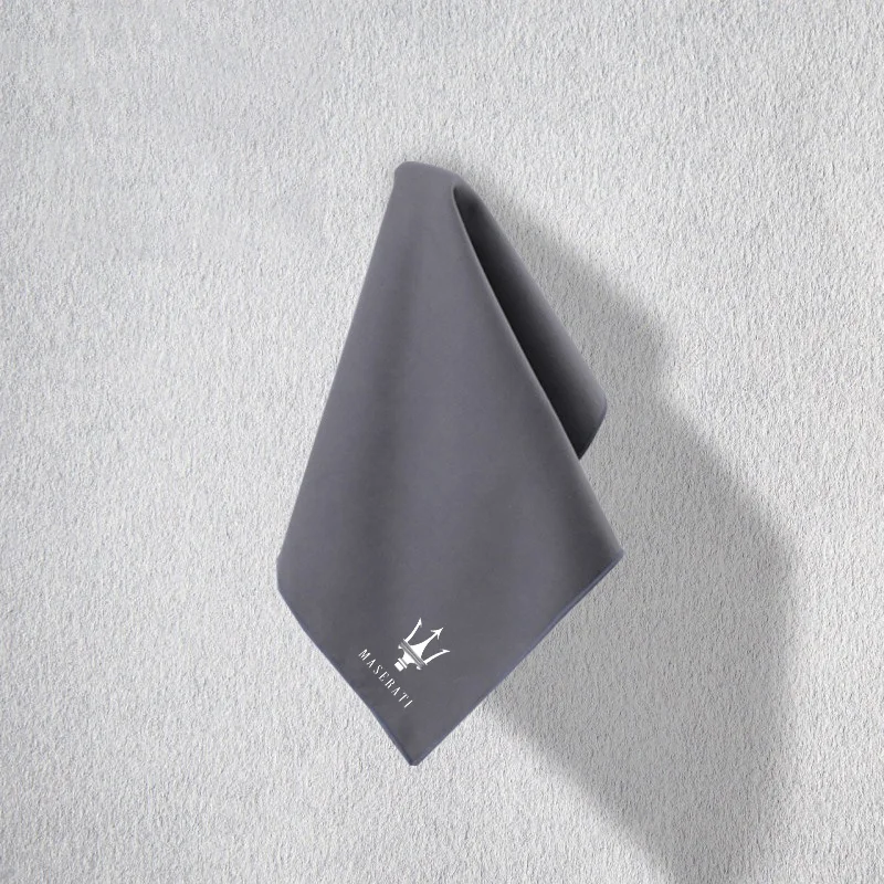 New Car Suede Double Sided Microfiber Cleaning Towel Wash Towels For Maserati Logo Mc20 Ghibli Levante Quattroporte Accessories