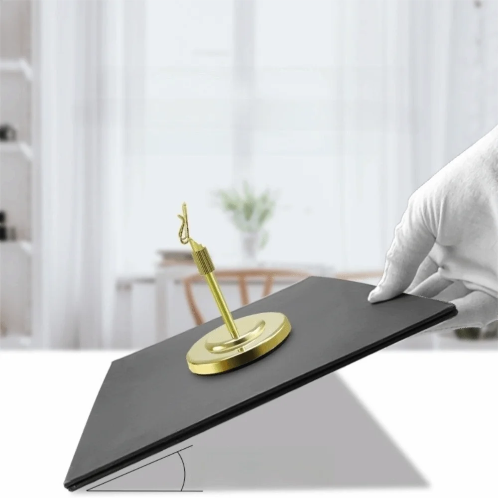 Convenient Vertical Photo Clip Stand Portable Stable Base Memo Clip Holder Metal Stainless Steel Table Number Stand Table