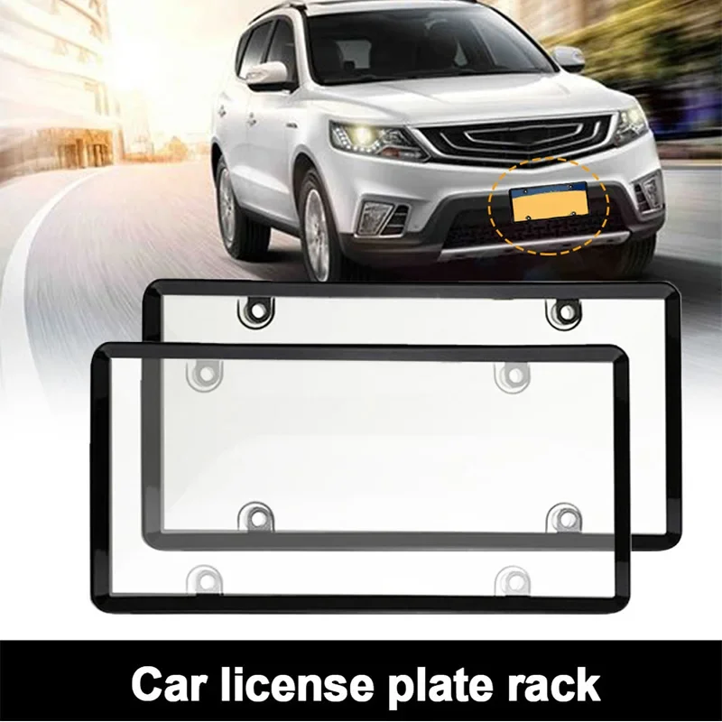 2x Clear Reflective Anti Speed Red Light Toll Camera Stopper License Plate Cover High Quality License Plate Protective Shell