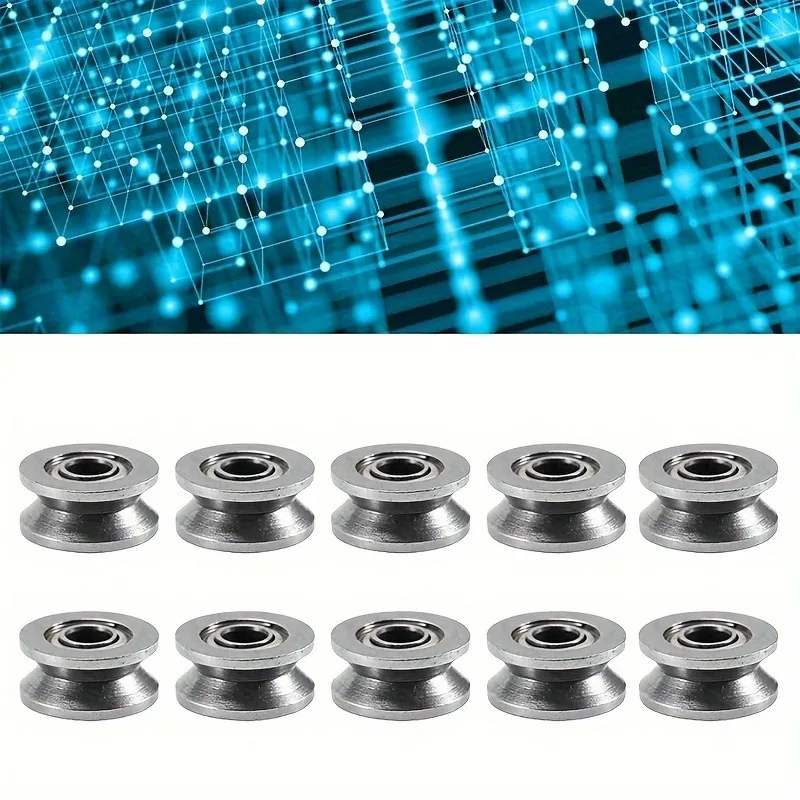 10Pcs  High Carbon Steel Bearings 4x13x6mm Double Shielded Long Service Life Linear Motion System Accessories Easy To Install