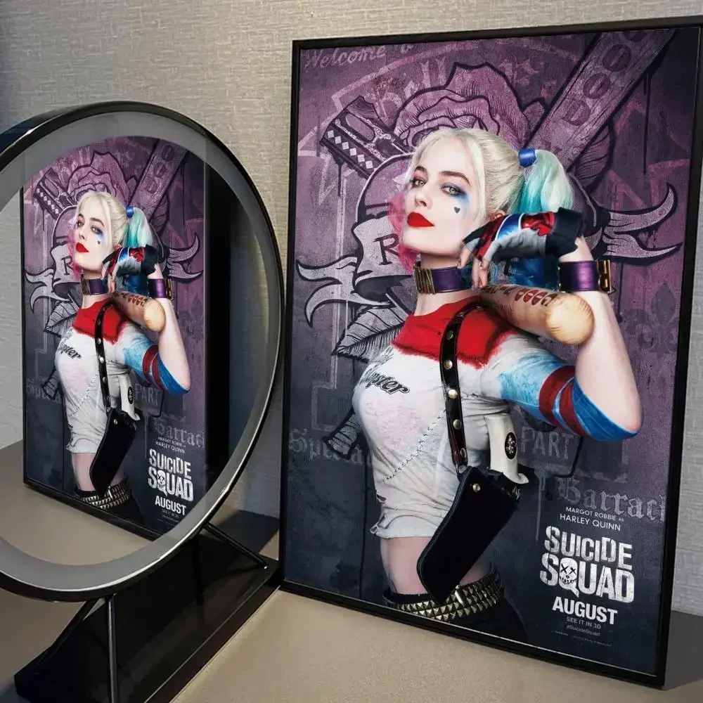 مثير فتاة Q-QuinnS-H-HarleyS المشارك الرجعية ورقة ملصق لعبة غرفة بار مقهى Vintage قماش اللوحة الألعاب الصبي غرفة ديكور المنزل