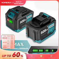 YOFIDRA 388VF 928VF Rechargeable Lithium Battery 22500mAh 15000mah Li-ion Battery for Electric Chainsaw Drill Wrench Power Tool