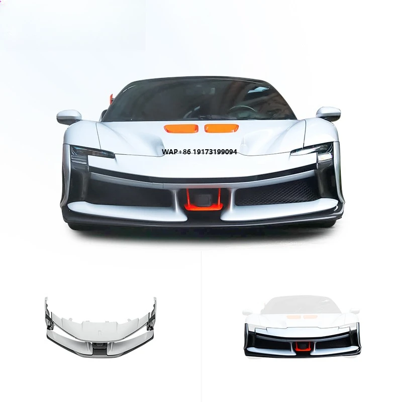 Car Modification Upgrade SF90XX Carbon  Front Bumper Front Lip Suitable for SF90 Body Kit