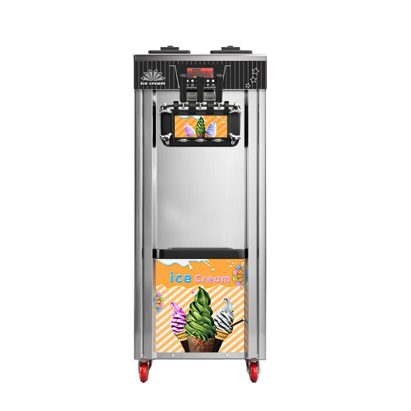 

Commercial Ice Cream Machine Stainless Steel Frozen Yogurt Ice Cream Bar Maker