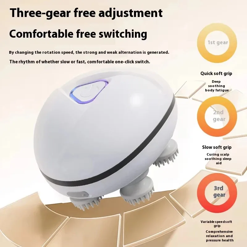 الكهربائية فروة الرأس مدلك العجن تهتز جهاز رئيس الكتف الرقبة تدليك الأنسجة العميقة الاسترخاء الحيوانات الأليفة القط أداة العناية بالجسم