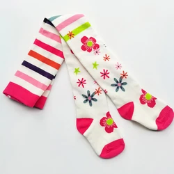 1 PCS New Spring Girls Color Flower Tights Kids Stockings  Autumn Baby Girl Clothes  Tights for Girls  Striped Pantyhose