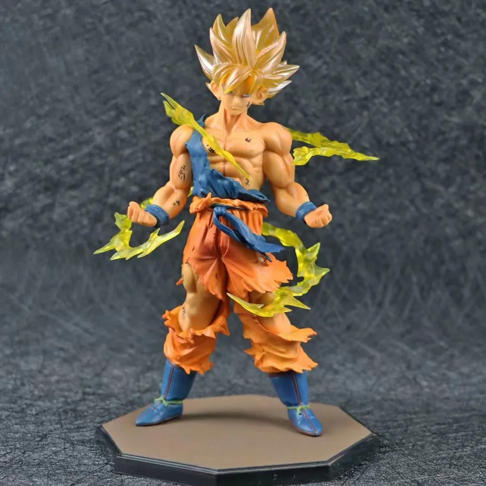 Dragon Ball Battle Soul Goku Super Saiyan Action Figure Car Decor Desktop PC Case Ornament Anime Model Statue Collectible view 2