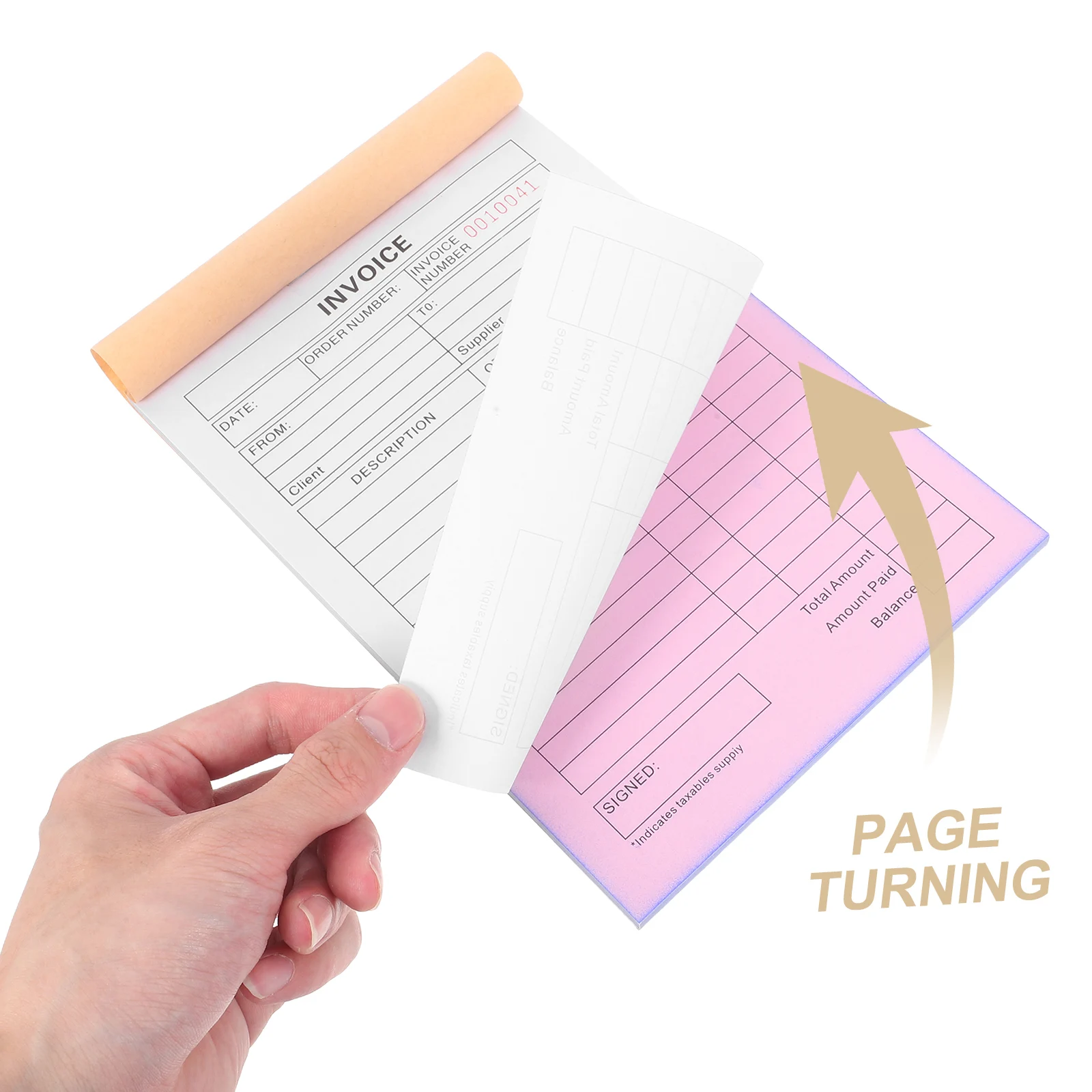 

2pcs Delivery Note Invoice Pad For Small Business Order With Board For Craft Shops Photography Restaurants