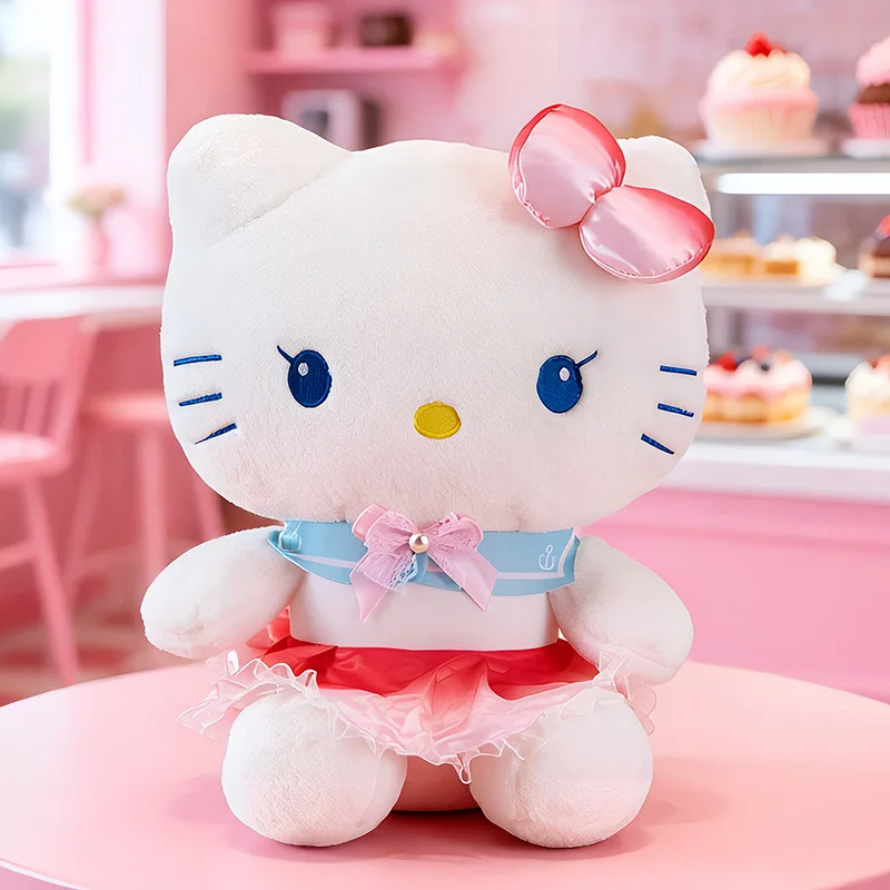 

50cm Sanrio Hello Kitty Sailor Dress Plush Toy Stuffed Doll Soft Kawaii Fluffy Anime Home Decor Gift For Girls Kids Lovely Cute