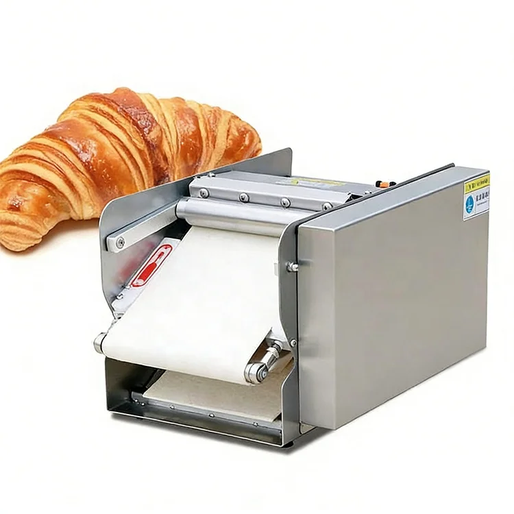 Automatic Crescent Croissants Bread Making Machine 15-80 G/piece Dough Roller Machine Croissant Forming Rolling Machine