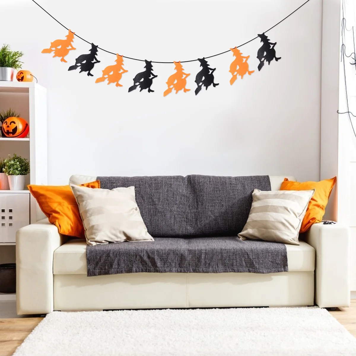 

5Pcs Halloween Decoration Spider Ghost Pendant Haunted House Props Wall Door Window Festival Adornment Scary Patterns