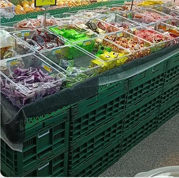 

Foldable Storage Box for Fruits Vegetables Large Capacity Plastic Collapsible Basket Multi-Functional Organizer