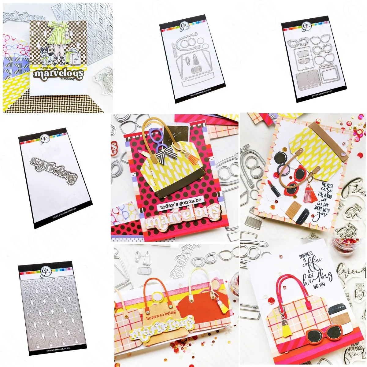 

Handbag Sunglasses Cosmetics Metal Cutting Dies DIY Greeting Card Making Scrapbooking Craft Paper Decoration New Arrival 2024