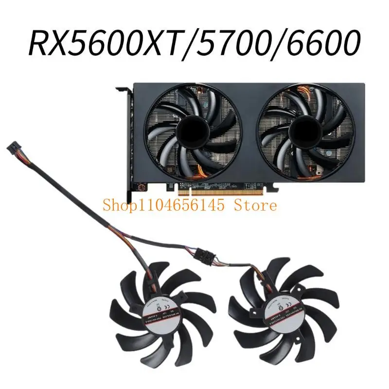 RX 5600XT 5700 6600 그래픽 카드 냉각 팬용 652F 비디오 카드 팬 간편한 설치 썸네일 5