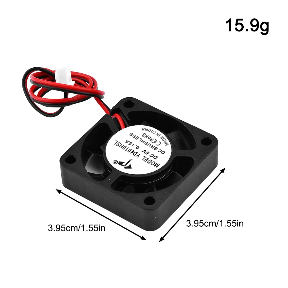 DC4010 40mm 조용한 냉각 팬 5V ~ 12V 입력 냉각 터보 팬에 의해 자동 가변 속도 제어 노트북 냉각 패드