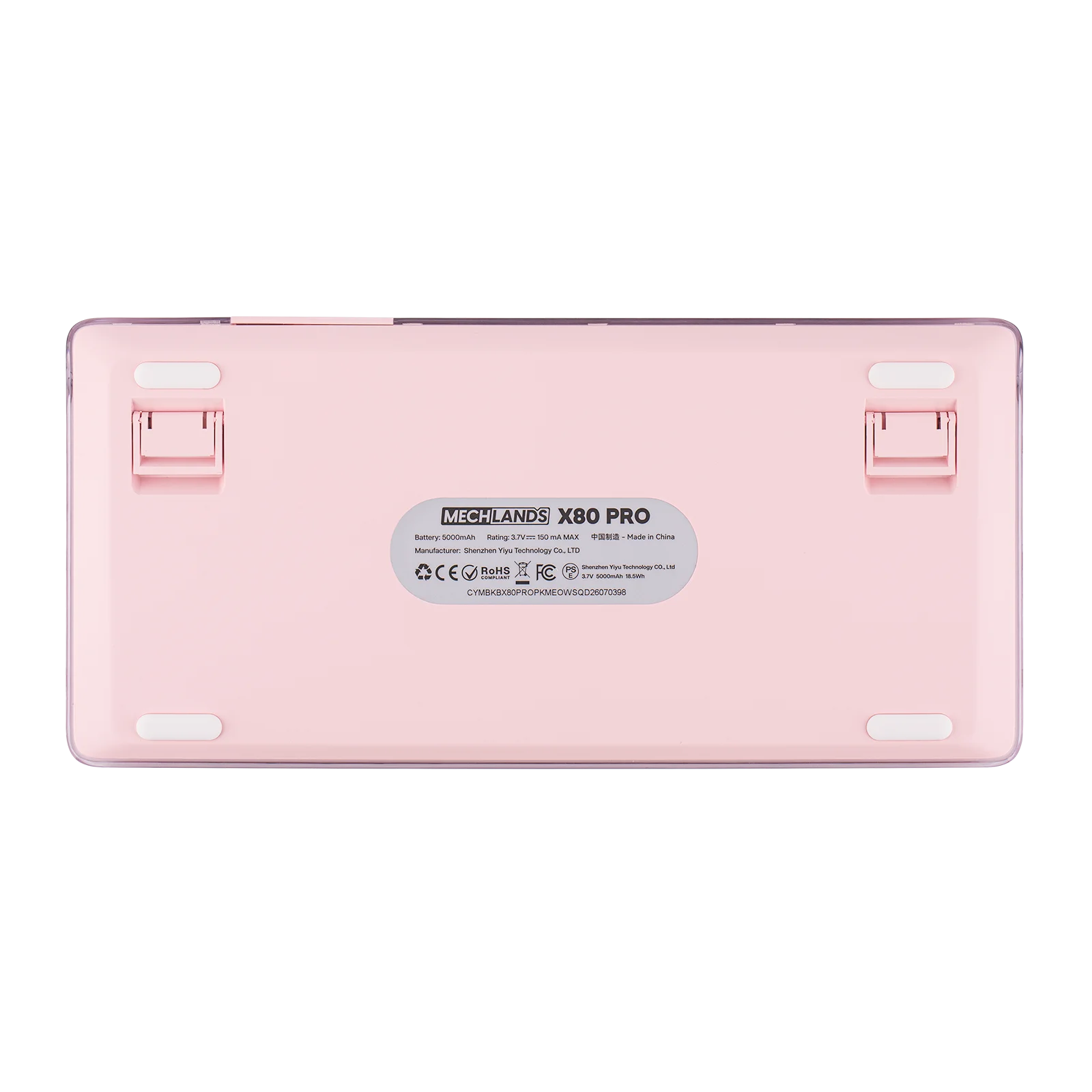 MechLands X80 PRO 75% ANSI US Layout Tri-Mode Wireless Membrane Gaming Keyboard 5000mAh Battery & RGB Backlight