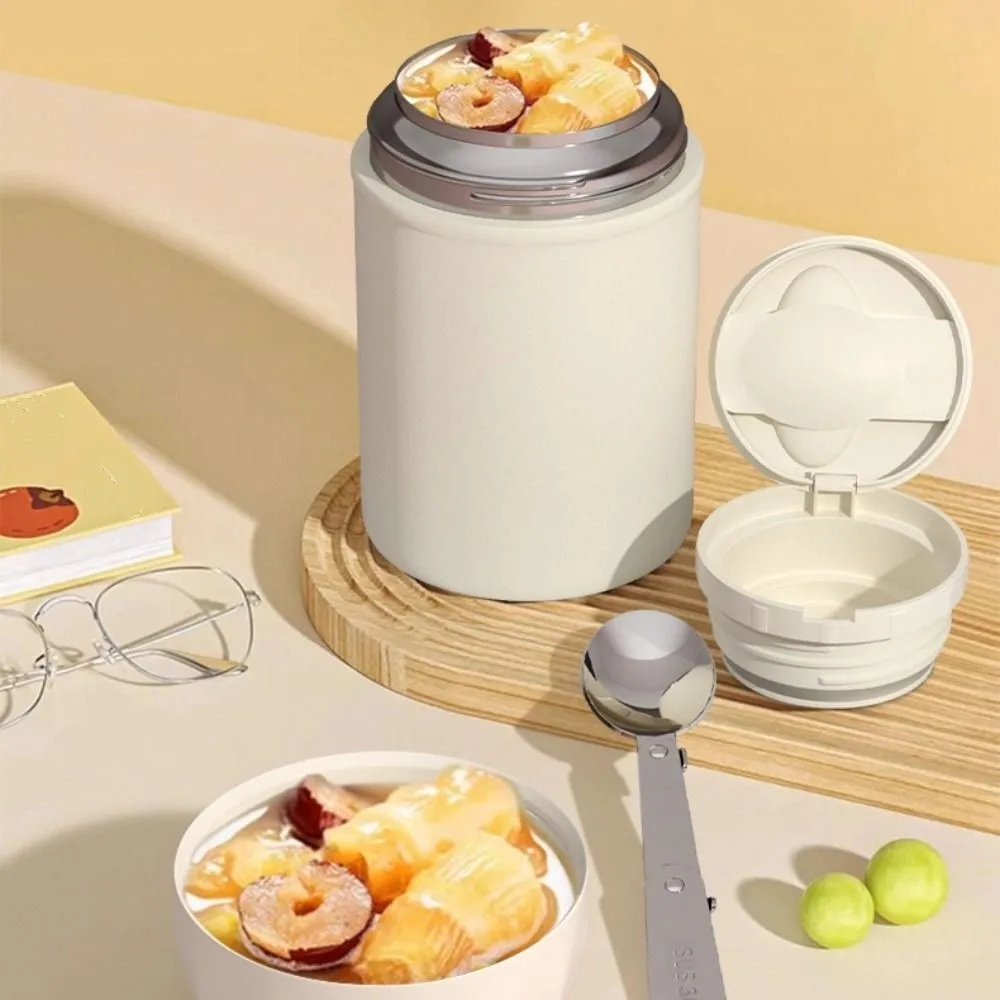 

Insulated Vacuum Jar 500ml Food Thermal Jar Stainless Steel Handheld Wall Insulated Tumbler Double-Layer Lunch Box Office