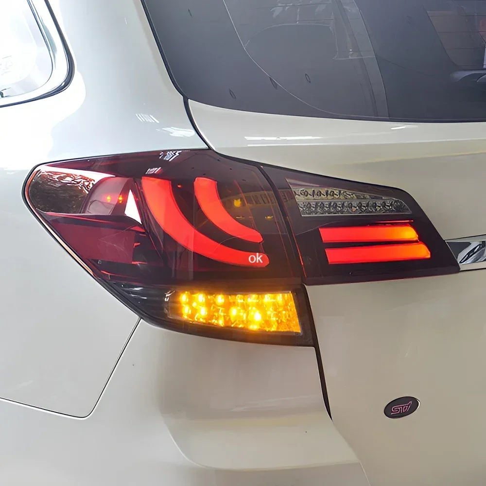 

Обновление автомобильных задних фонарей в стиле BMW в сборе для Subaru Outback 2010-2014, светодиодный динамический указатель поворота, автомобильные задние фонари, аксессуары