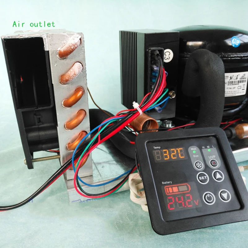 BD35A Mini Air-Cooled Integrated Unit Assembly 12V24V48V Start-Up Refrigeration Micro Air Conditioning Unit