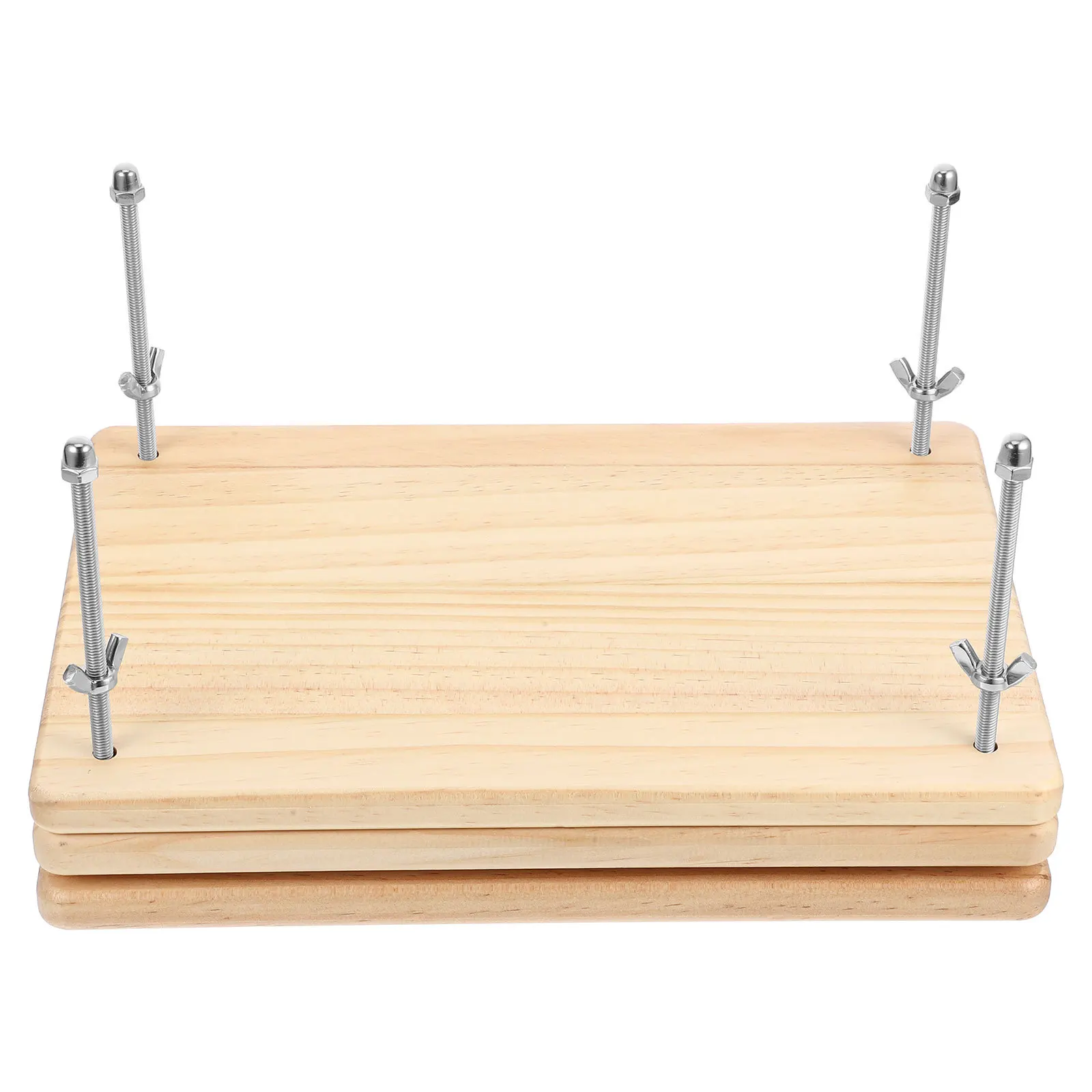 

Book Binding Press Wooden with Threaded Rods Precise Pressure Distribution for DIY Book Repair Projects Manual Paper Press