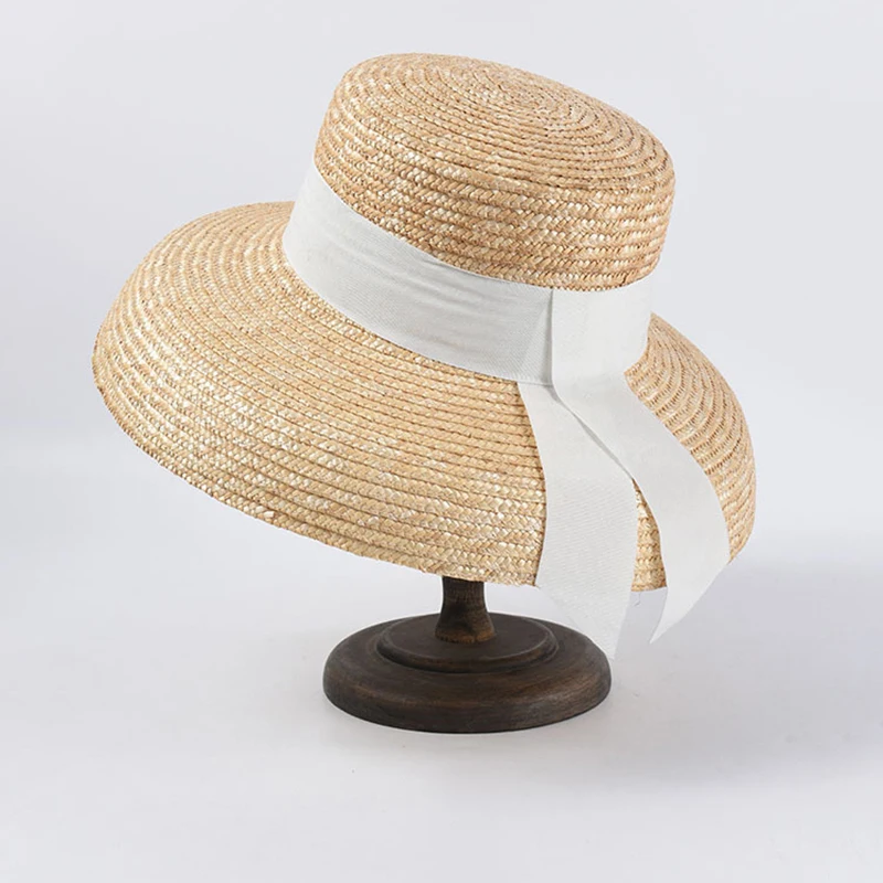 2020 new summer sun hat ladies pure pigment color elegant wide brim hat female dome panama hat beach hat female Purchasing cap