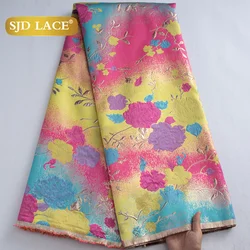 SJD LACE African Lace French Brocade Lace Fabric 2024 High Quality Damask Nigerian Jacquard Gilding For Women Party Dresses 4077