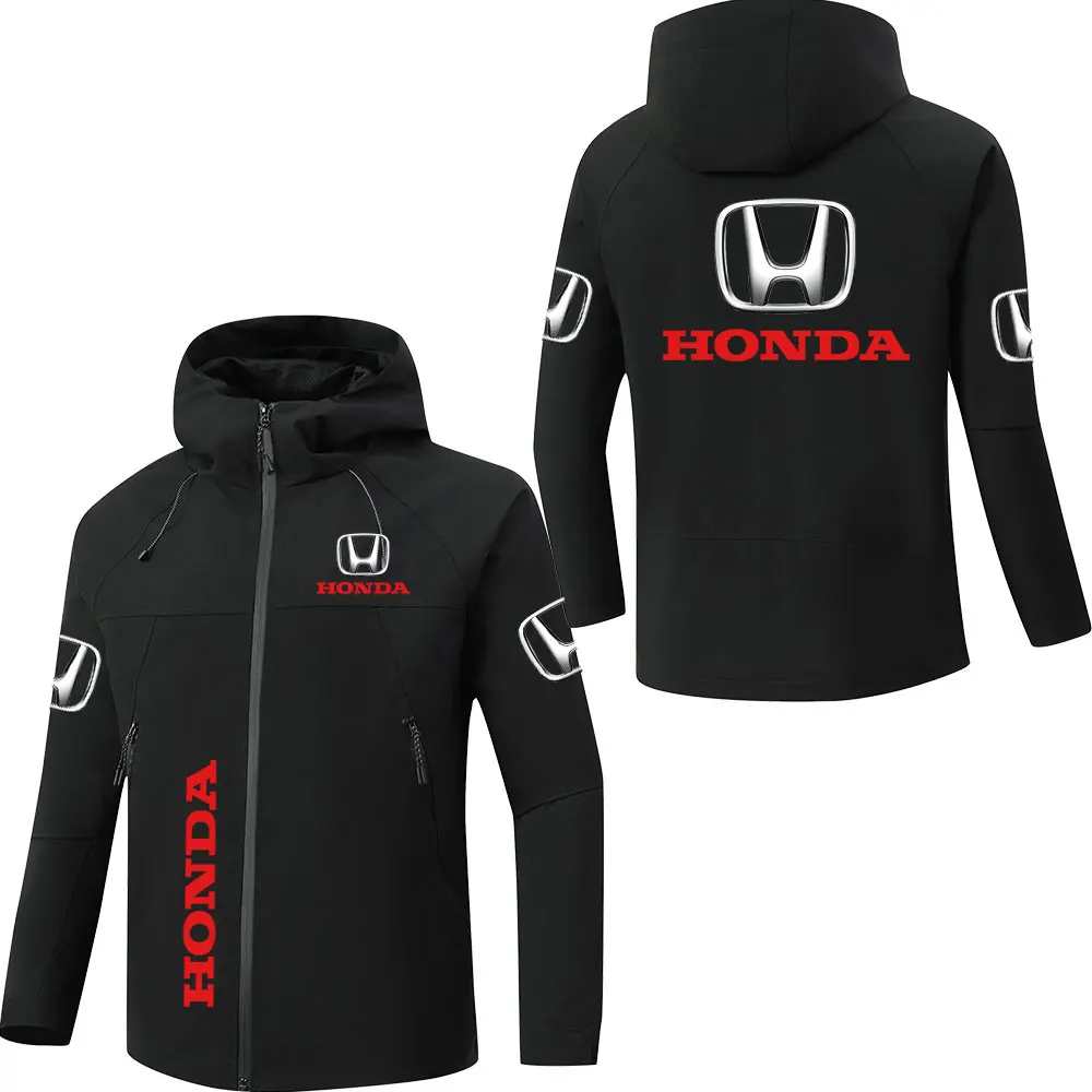 

Autumn winter Honda racing printed fan clothing for men women Outdoor sports jackets waterproof down windproof climbing clothing