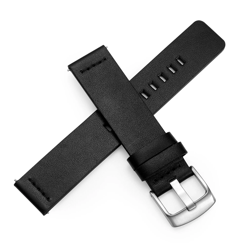 Pulseira de couro para Garmin Venu2 Plus, pulseira de pulso, Vivoactive 3, 4, 4S, Forerunner 245 645, 18mm, 20mm, 22mm