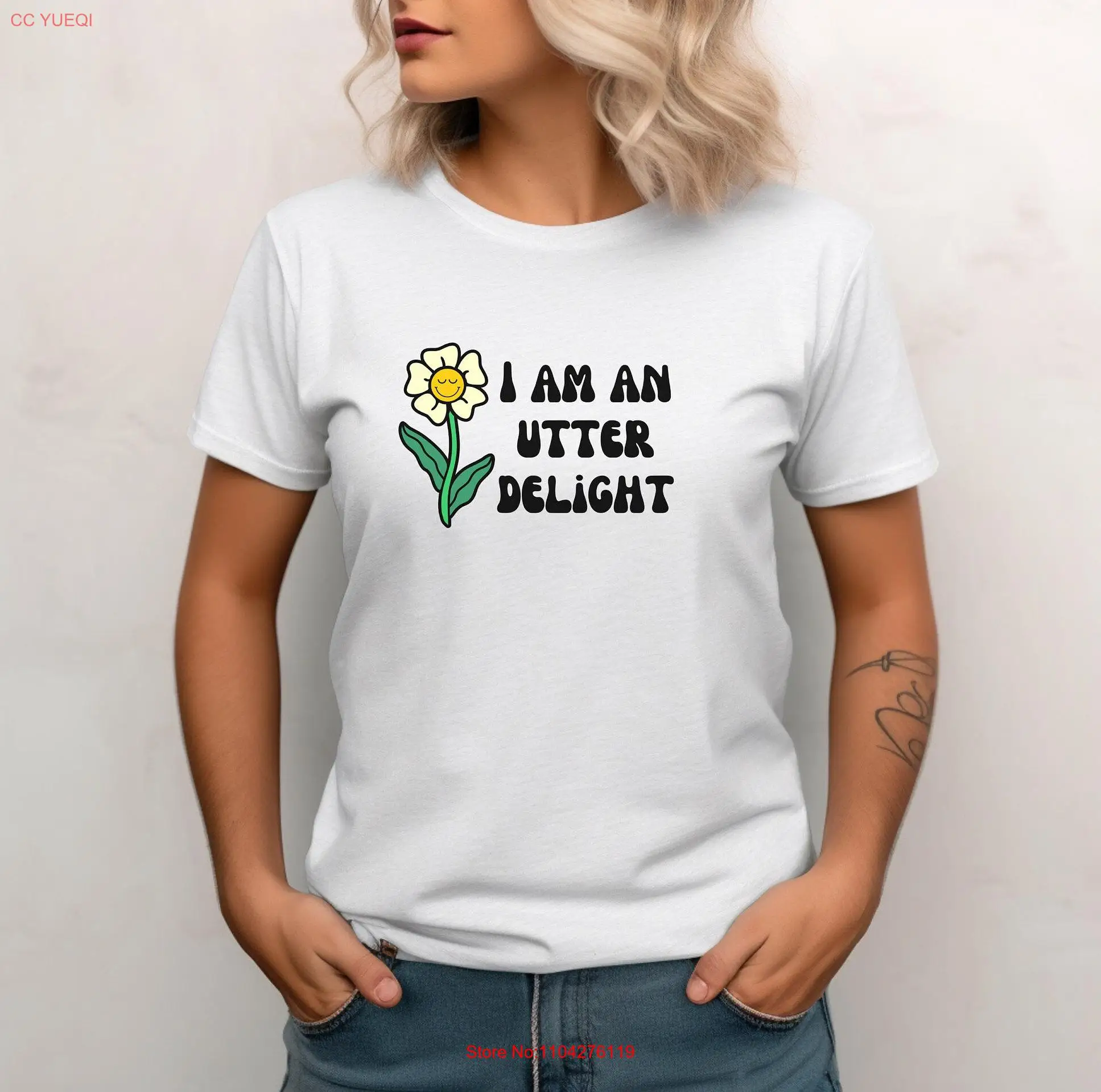 I Am an Utter DelighT T Shirt a Funny Groovy Trendy for Her Sarcastic long or short sleeves