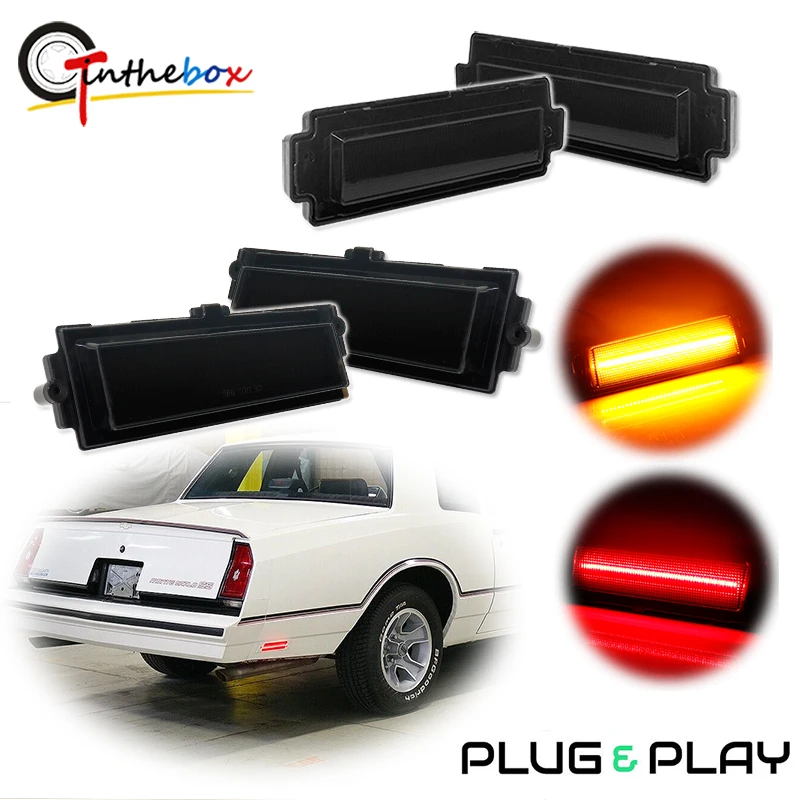 Gtinthebox Vorne/Hinten LED Auto Seite Marker Lichter Für 1981-1988 Chevy Monte Carlo SS Blinker Lichter fender Flare Lampen