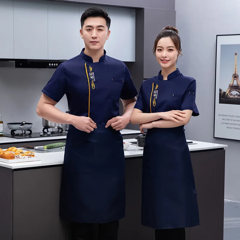 Chef Overalls แขนยาวผู้ชายฤดูร้อนแขนสั้น Western Point Baker ผู้หญิงเบเกอรี่เค้กฤดูหนาวห้องครัวเสื้อผ้าทำงาน