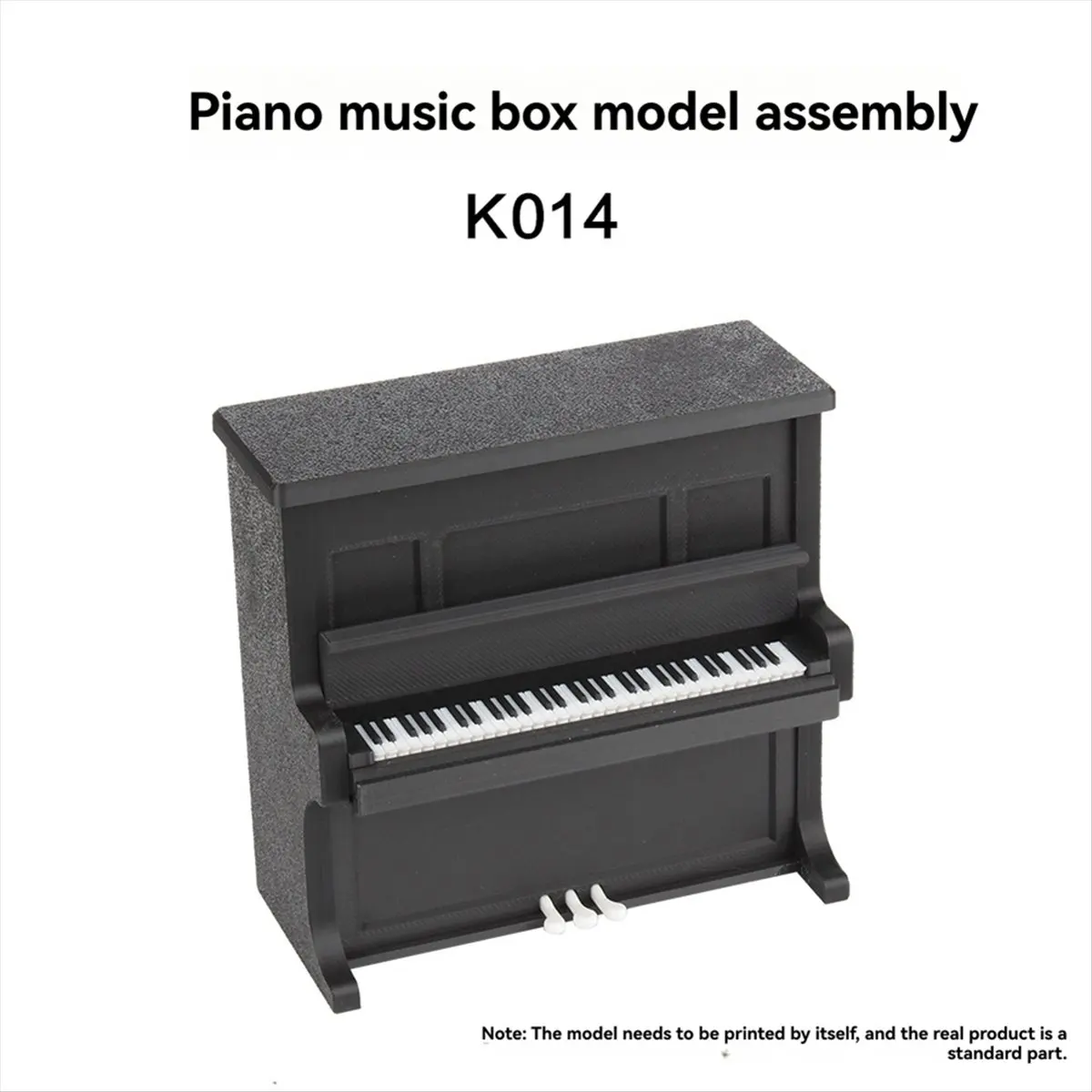 (B63C) Piano Music Box Kit for BambuLab Bottom Winding Kit for Bambu Maker World Creator Program 3D Printing Piano Music Box